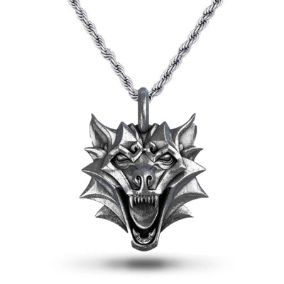 Viking Wolf Head Pendant