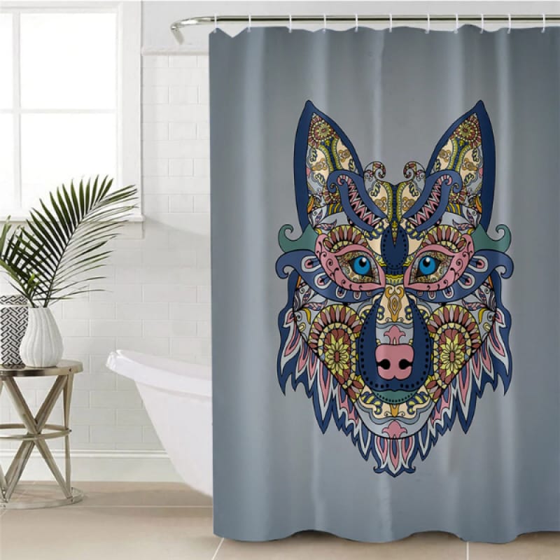 White Mandala Shower Curtain
