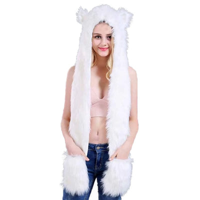 White wolf hat