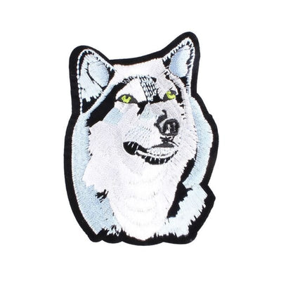 White wolf patch