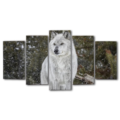 White wolf wall art