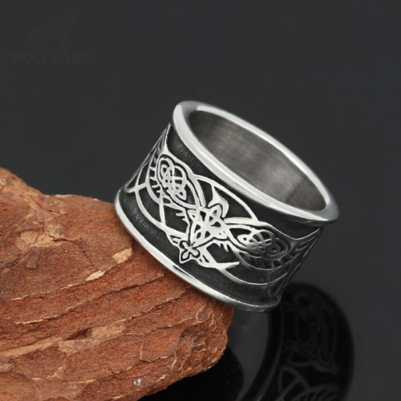 Wolf and Raven Ring