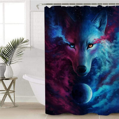 Wolf bathroom decor