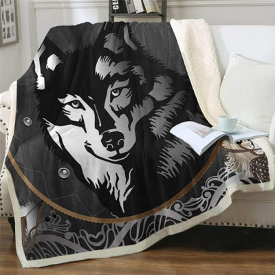 Wolf blanket set