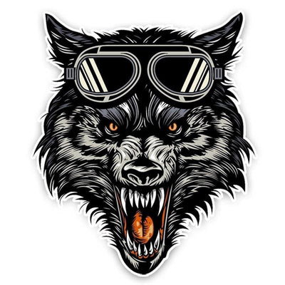 Wolf decals for motorcycles