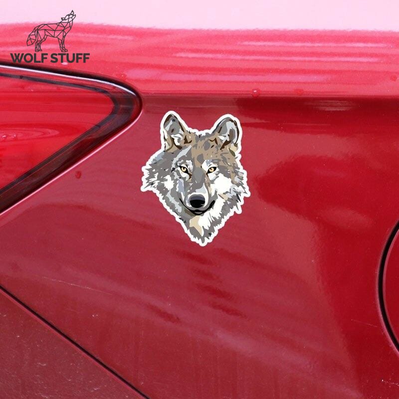 Wolf face sticker
