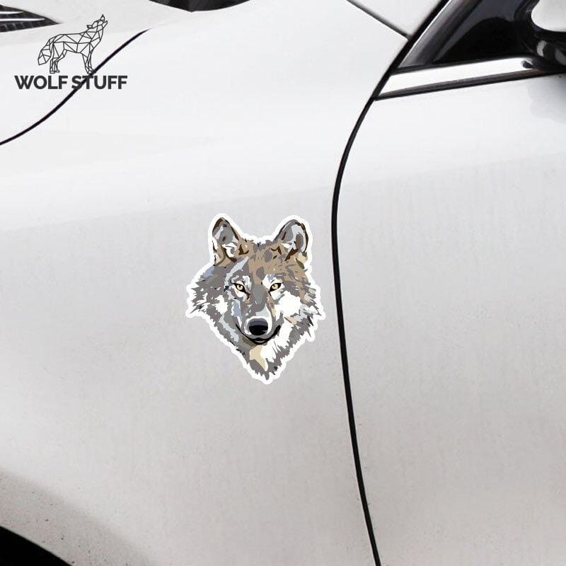 Wolf face sticker