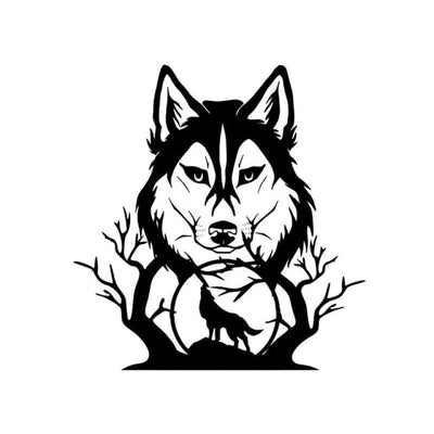 Wolf head decal