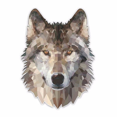Wolf head sticker