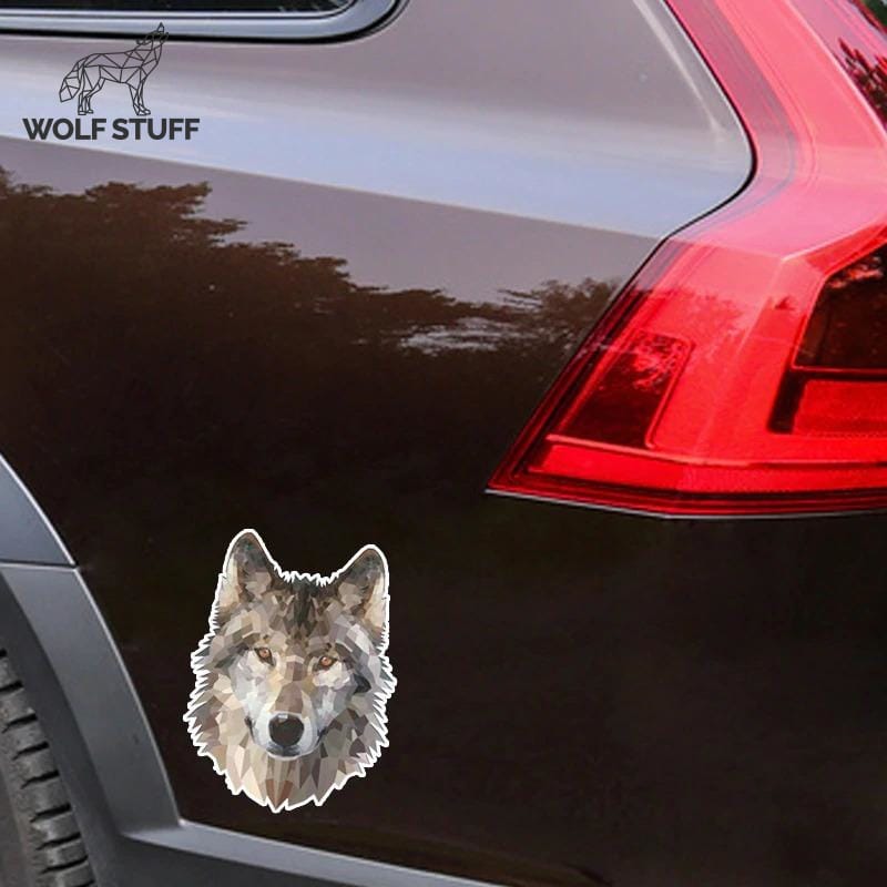 Wolf head sticker
