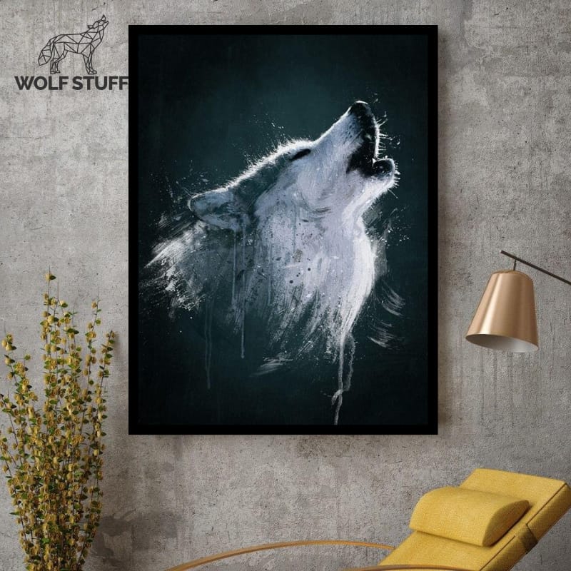 Wolf howling poster