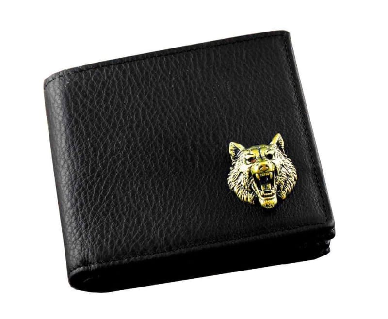Wolf leather wallet