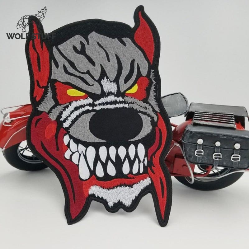 Wolf motorcycle patch