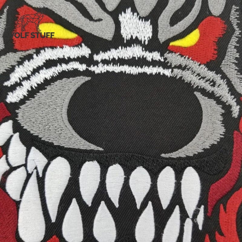 Wolf motorcycle patch