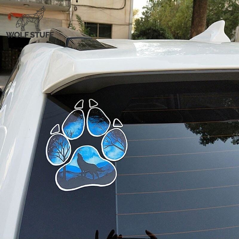 Wolf paw decal
