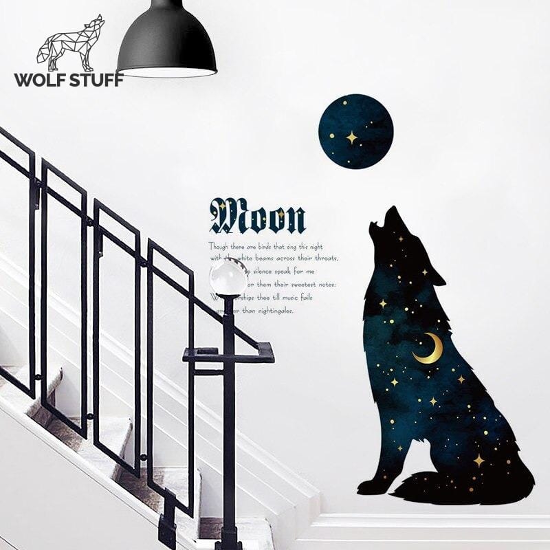 Wolf removable wall decor