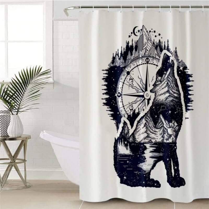 Wolf shower curtain fabric