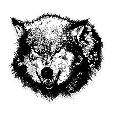 Wolf sticker for car