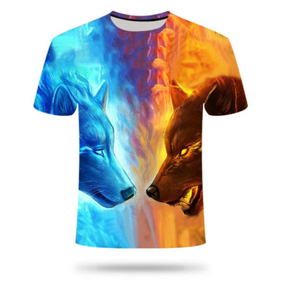 Wolf T-Shirt Ice and Fire