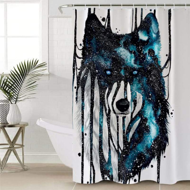 Wolf themed bathroom