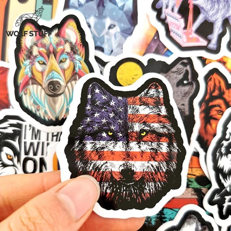 Wolf vinyl sticker