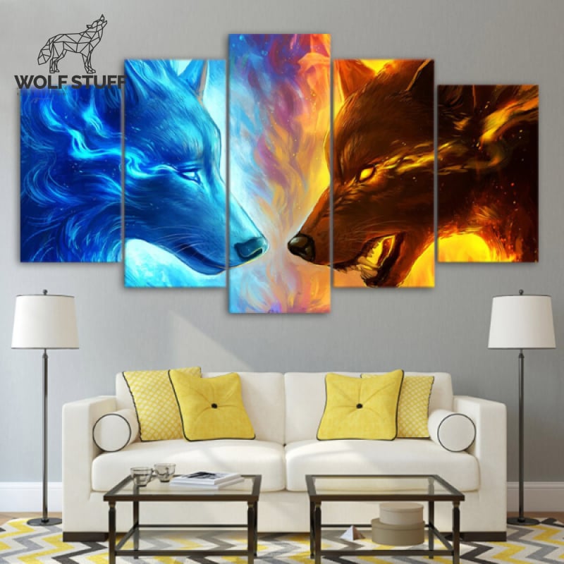 Wolf wall art painting
