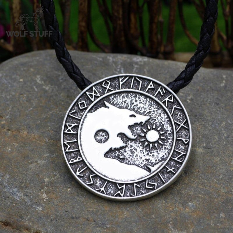 Wolf Yin Yang Necklace